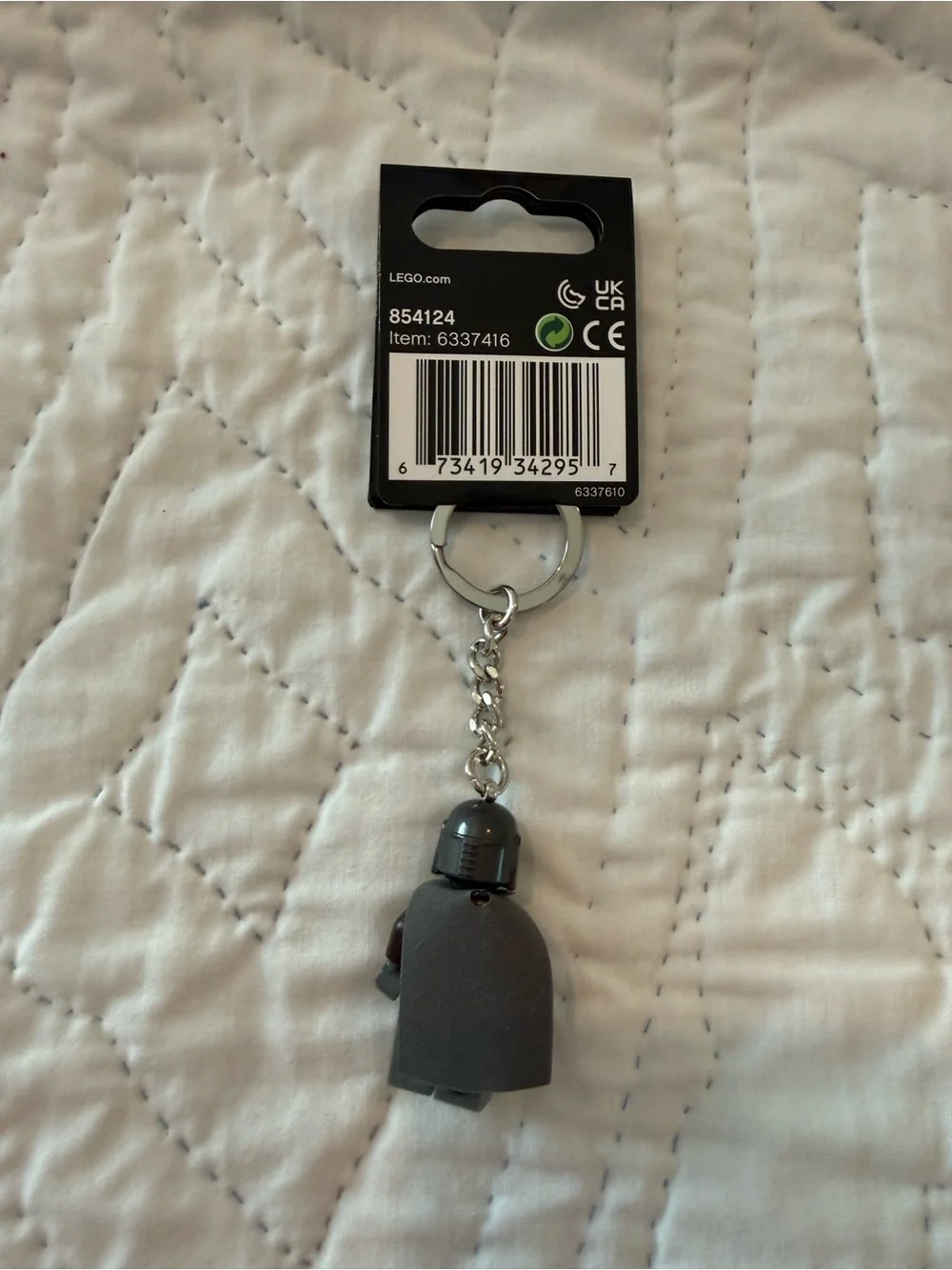 Star Wars LEGO Mandalorian Keychain - Gray & Brown